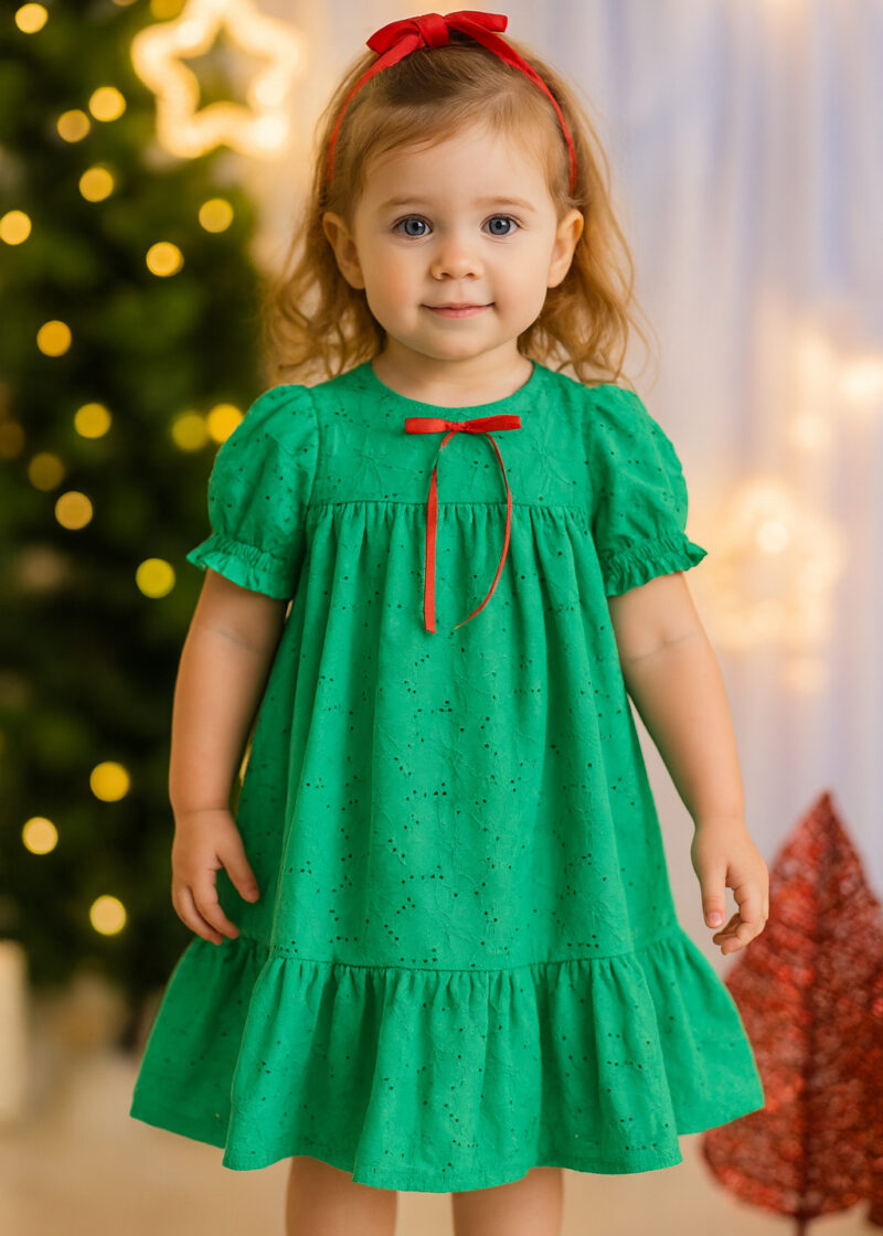 Noelle | Embroidred Green